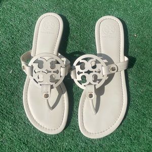Tory Burch Miller Sandals White 7 1/2